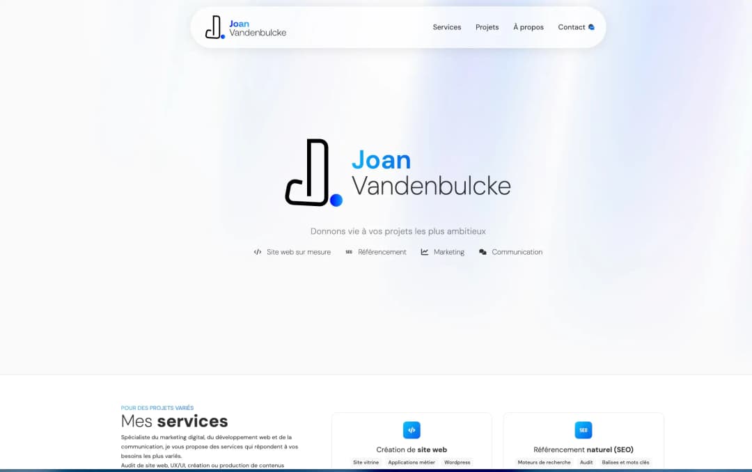 Site web de Joan Vandenbulcke